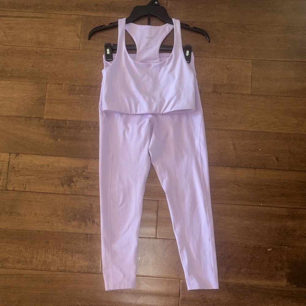 girlfriend collective Lavender Lilac Racerback Set